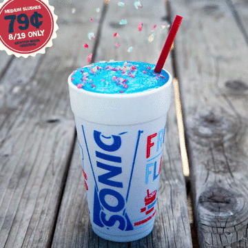 Cheap deal alert Sonic slushes cost 79 cents Aug. 19 GuideLive