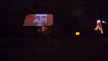 Knit jones: home improvements... How many Aggies does it take to create a crazy Christmas light display
