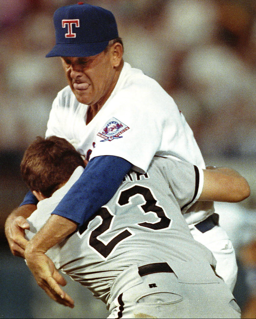 Nolan Ryan Robin Ventura Baseball Fight Punch Take Me Out to