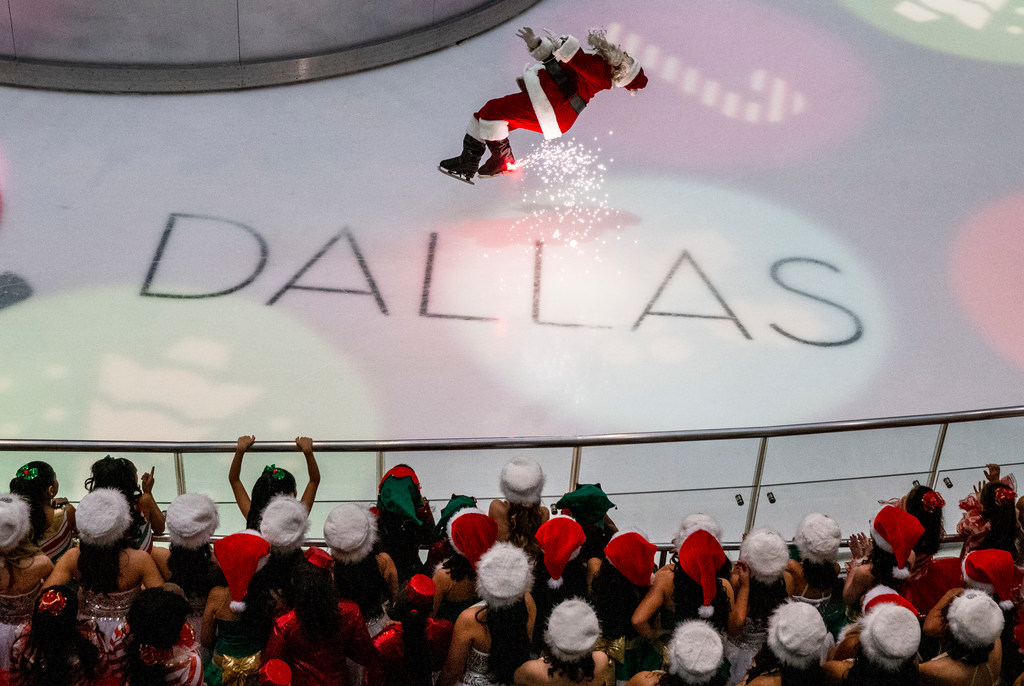 Dallas Cowboys Christmas Santa Claus Chimney Ugly Christmas